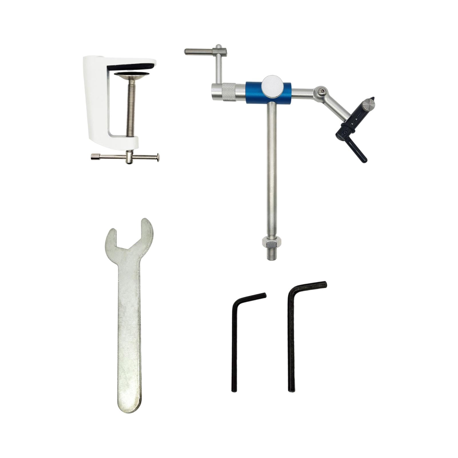 Fly Tying Vise,Rotary Fly Tying Vise Fishing Flies Tying Tool,Fly Gears 360 degree Rotation Multiple Adjustments,C Clamps Tying Vise with Steel Hardened Jaw,Handy Fly Hooks Tool for Beginner