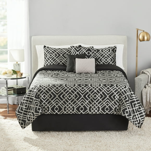 Black And Gold Paris Comforter Set
