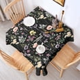 thumbnail image 2 of Pioneer Flower Floral Print Pattern Square Tablecloth,Waterproof Square Table Cover,Wipeable Spillproof Washable Table Cover for Home Kitchen Party Decor 42"X42"(107x107cm), 2 of 6