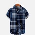 thumbnail image 2 of 2022 New Original Risk Free Wave Pattern 3D Printing Lapel Men's T-Shirt Top Hawaiian Beach Style, 2 of 5