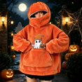 thumbnail image 5 of FYDUU Halloween Hoodies for Women Cute Ghost Graphic Pumpkin Hoodie Soft Comfy Fuzzy Hooded Sweatshirt Pullover Festive Outfit, 5 of 6