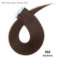thumbnail image 4 of Benehair 40 Pcs Thick Skin Weft Tape In 100% Remy Human Hair Extensions Full Head 20 Pcs Invisible Brown, 4 of 13