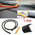 thumbnail image 3 of 16Mt-Shape Car Front Rubber Seal Strip Hollow Windproof Weatherstrip, 3 of 8