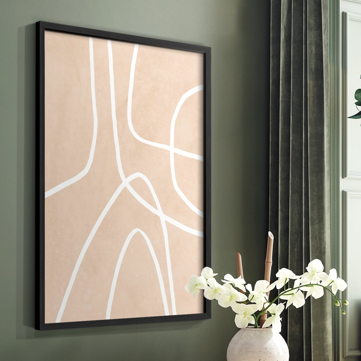 Clean Contour I in Paper Solid Wood 8 x 10 Framed Print