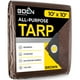 thumbnail image 1 of Cubierta impermeable multiusos para lona grande | Marrón 10' x 10' 5 Mil de espesor | Lonas a prueba de desgarros | Material de tejido grueso resistente a los rayos UV, ideal para toldo de lona, ​​tie, 1 of 5