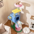 thumbnail image 4 of Gymax Elephant Themed Cat Tree for Adult Cats Multi-level Kitty Tower w/ 2 Condos, 4 of 10