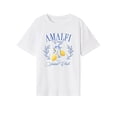 thumbnail image 1 of Camiseta para mujer de verano de moda suave cuello redondo camiseta básica para caminar en la playa vacaciones, 1 of 7