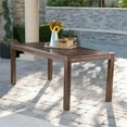 thumbnail image 3 of Noble House Manila 69" Wooden Patio Dining Table in Dark Brown, 3 of 10