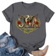 thumbnail image 2 of Vetsdori Patriotic Shirts for Women USA Years Anniversary Summer Pullover Red White and Blue Fourth of July Short Sleeve Independence Day,Casual Graphic Womens Shirts Fashion, 2 of 5