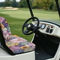thumbnail image 3 of Yuyamidu Boho Golf Cart Seat Cover Backrest Seat Cushion Cover for Club Car Dahlia Golf Cart Seat Protector Decoration 2 Pack Universal Fit, 3 of 7