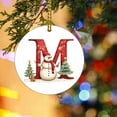 thumbnail image 3 of Christmas 2024 Ornament with Letter, Custom Name Christmas Ornament Gifts for Sister Brother, Personalized Alphabet Keepsake Hanging Xmas Tree, Customized Initial Letter Xmas Ornament Present, 3 of 9