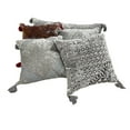 thumbnail image 4 of Ox Bay Indoor Traditional Textured Medallion Throw Pillow, Silver Gray, 20" x 20", 4 of 11