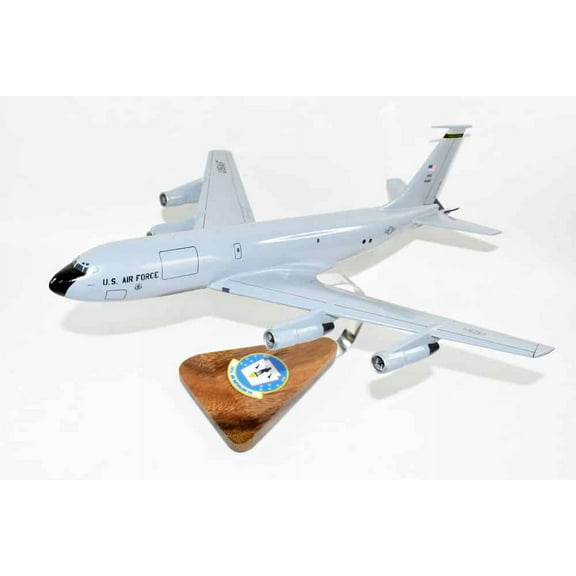 147th Steelers Air Refueling Squadron KC-135 Model, 1/90th scale, Mahogany, Aerial Refueling