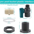 thumbnail image 4 of PVC Water Tank Connector PVC Rain Barrel Faucet 3/4 Inch with Bulkhead Connector and Hose Adapter, 4 of 5