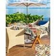 thumbnail image 5 of Boanket Outdoor Tablecloth with Umbrella Hole for Patio/Picnic/Party/Camping, Vintage Spring Floral Waterproof Table Cloth Rectangle Table Cover Washable, Watercolor Farmhouse Botanical (54"x 80"), 5 of 7