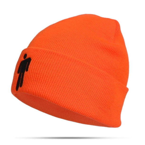 Gorro unisex con volantes para hombre y mujer, gorro de punto cálido para invierno, gorro de hip-hop con puños, gorro tejido con calavera lisa, tocado