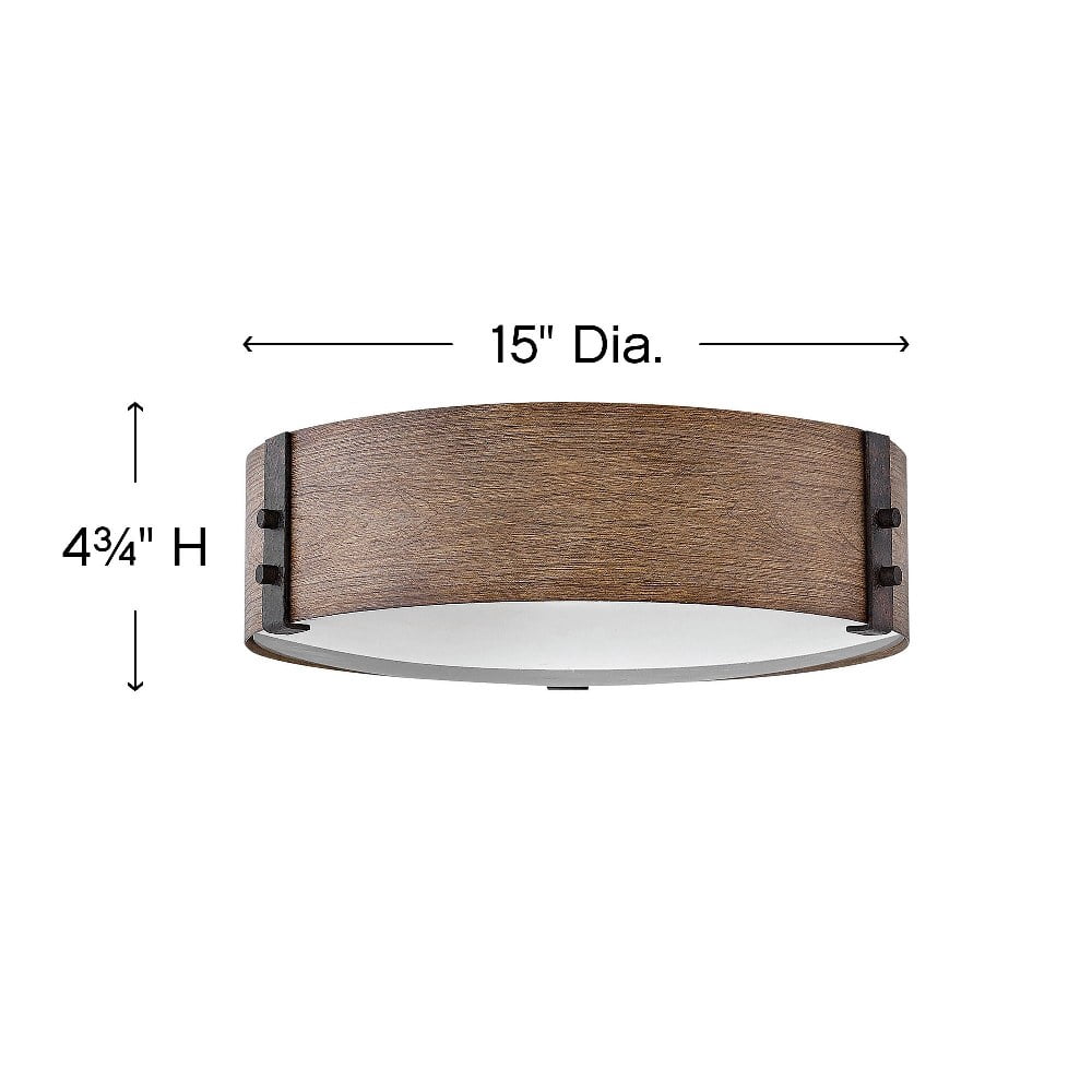 Hinkley Lighting 29203 Sawyer 3 Light 15" Wide Open Air Outdoor Flush Mount Ceiling