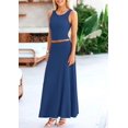 thumbnail image 3 of Conjunto de Falda Larga y Top para Mujer PRETTYGARDEN Azul Oscuro Talla L, 3 of 7