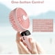 thumbnail image 1 of mini ventilador portátil recargable por USB, ventilador de bolsillo pequeño de 5 velocidades con base, ventilador de escritorio plegable con batería de 4000 mAh para oficina, exterior, 1 of 2