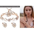 thumbnail image 5 of Leafael Wish Stone Link Charm Bracelet with Crystal White Birthstone Crystal for April, Rose Gold Plated, 7"+2", 5 of 6