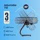 thumbnail image 5 of Ventilador de piso NEXAIR de 12" de alta velocidad, 3 velocidades, metálico, 5 of 7