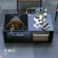 thumbnail image 4 of Outsunny Fire Pit Coffee Table, Wood-burning Firepit with Ceramic Tile Top, 4 of 10