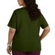thumbnail image 5 of Tamaño Más Manga Corta Tops para las Mujeres V Cuello Bolsillo Suéter Blusa Casual Camisa Uniforme, 5 of 6