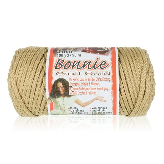 Craft County Bonnie Macrame Cord - 4mm - 100 yd Lengths - Various Colors