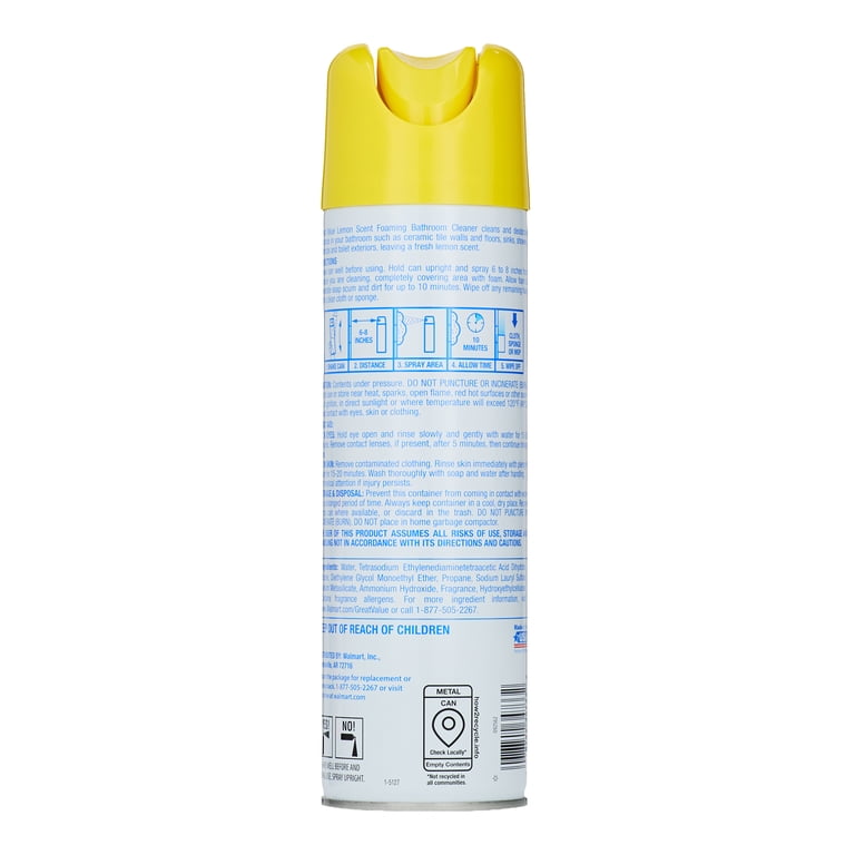 Great Value Lemon Scent Foaming Bathroom Cleaner, 22 Oz photo 3