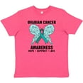 thumbnail image 3 of Inktastic Ovarian Cancer Awareness Hope Support and Love Youth T-Shirt, 3 of 5