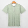 thumbnail image 3 of Cashel Linen Mint Green Men Zipper T-shirt Summer Casual Short Sleeve T-shirt Top, 3 of 7