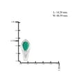 thumbnail image 3 of 1 1/5 Carat T.G.W. Emerald And White Diamond Accent Sterling Silver Hoop Earrings, 3 of 3