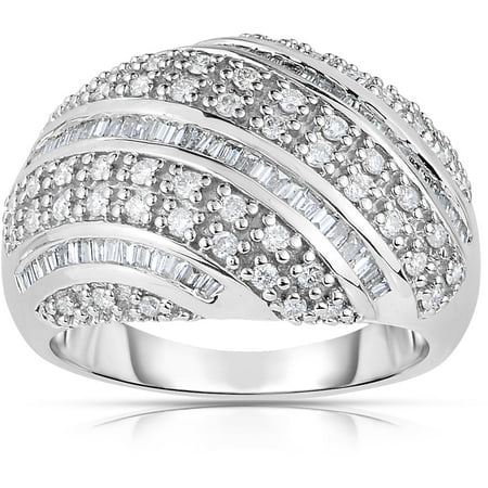 1 Carat T.W. Diamond 14kt White Gold Fashion Ring with HI/I2I3 Quality Diamonds
