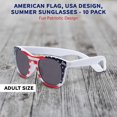 thumbnail image 5 of 10 American Flag Sunglasses Pack - Plastic, UV Protection, Lenses UV 400 - Flag, 5 of 8