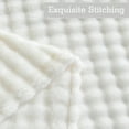 thumbnail image 5 of RYNGHIPY White Bubble Fluffy Blanket for Room Faux Fur Plush Throw Blanket for Bed Couch Sofa 63*79 Large Waffle Fleece Fuzzy Blanket for Women Men Teens (White, 63"*79"), 5 of 7