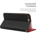 thumbnail image 3 of iPhone 8 Plus Genuine Cowhide Leather Wallet Case,Headset Winder,Flip Folio Magnetic Closure,Card Holder Slots,Kickstand,Cash Pockets Wrist Strap Cover Case for iPhone 7 Plus,5.5",Black, 3 of 9