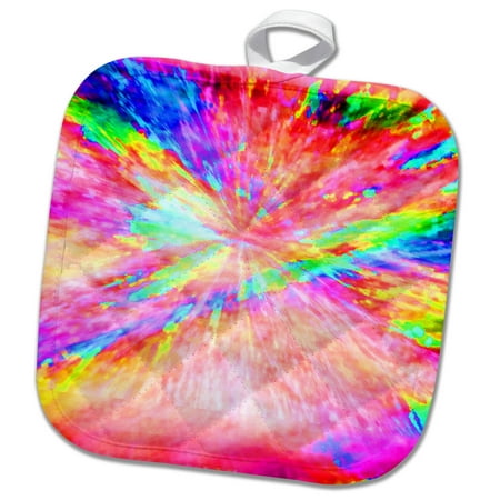 3dRose A light painting that looks a lot like a tie dye design - Pot Holder, 8 by