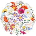 thumbnail image 2 of 35pcs-50pcs Floral Stickers Nature Daisy Stationery Stickers Cute Kids Stickers for Laptops Notebooks Fridge, 2 of 9