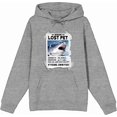 thumbnail image 4 of Reward Lost Pet Poster Adult Heather Gray Long Sleeve Hoodie-Small, 4 of 6