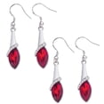 thumbnail image 1 of Aretes Artesanales Drop02 2Pzas Gota de Agua Rojo Metal/Circón., 1 of 1