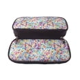 thumbnail image 5 of Lsque Colorful Watercolor Dots Printed Big Capacity PU Leather Pencil Case Large Pencil Pouch Stationery Pen Bag Pencil Holder for Teen, 5 of 6