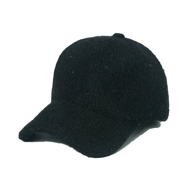 Gorro de invierno con agujero para cola de caballo para mujeres y hombres, para viajes al aire libre, gorra de béisbol informal y versátil de mezcla de seda dorada y plateada