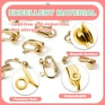 thumbnail image 3 of 20 Pack Clip-on Earring Converters Hypoallergenic Earring Clip On Backs Parts Components Findings for DIY Earring and Pierced Ears (Gold and Silver), 3 of 5