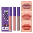 thumbnail image 2 of Set de brillo de labios con sabor a fruta, 3 brillos de labios líquidos, brillo de labios de larga duración, barra de labios alisadora nude que no se pega, set de maquillaje, 6 ml, 2 of 2