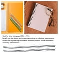 thumbnail image 4 of 100pcs Spiral Binding Coils 9.5mm, 48 Teeth, 4:1 Ratio, 75 Sheet Capacity for A4 Paper, Letter Size, 360 Degree Rotation, 4 of 7
