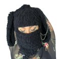 thumbnail image 1 of Womens Winter Beanie Hats OnePieces Knitted Balaclavas Hat Cute Rabbit Hat Skull Neck Circle Scarf Ski Snow Hat Cap white blue, 1 of 4