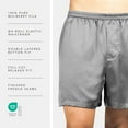 thumbnail image 5 of Fishers Finery Men's 100% Pure Mulberry Silk Boxers - Redesigned Waist (Ocean Blue, S), 5 of 6