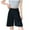 Black, variant on Lenpel Bermuda Shorts for Women Dressy Casual High Waisted Pleated Wide Leg Shorts Knee Length Summer Shorts with Pockets