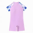 thumbnail image 4 of TOWED22 Infant Baby Girls Swimsuit Toddler Bathing Suit Long Sleeve Zipper One-Piece Rash Guard Ruffle Swimwear Purple,7-8 Y, 4 of 8