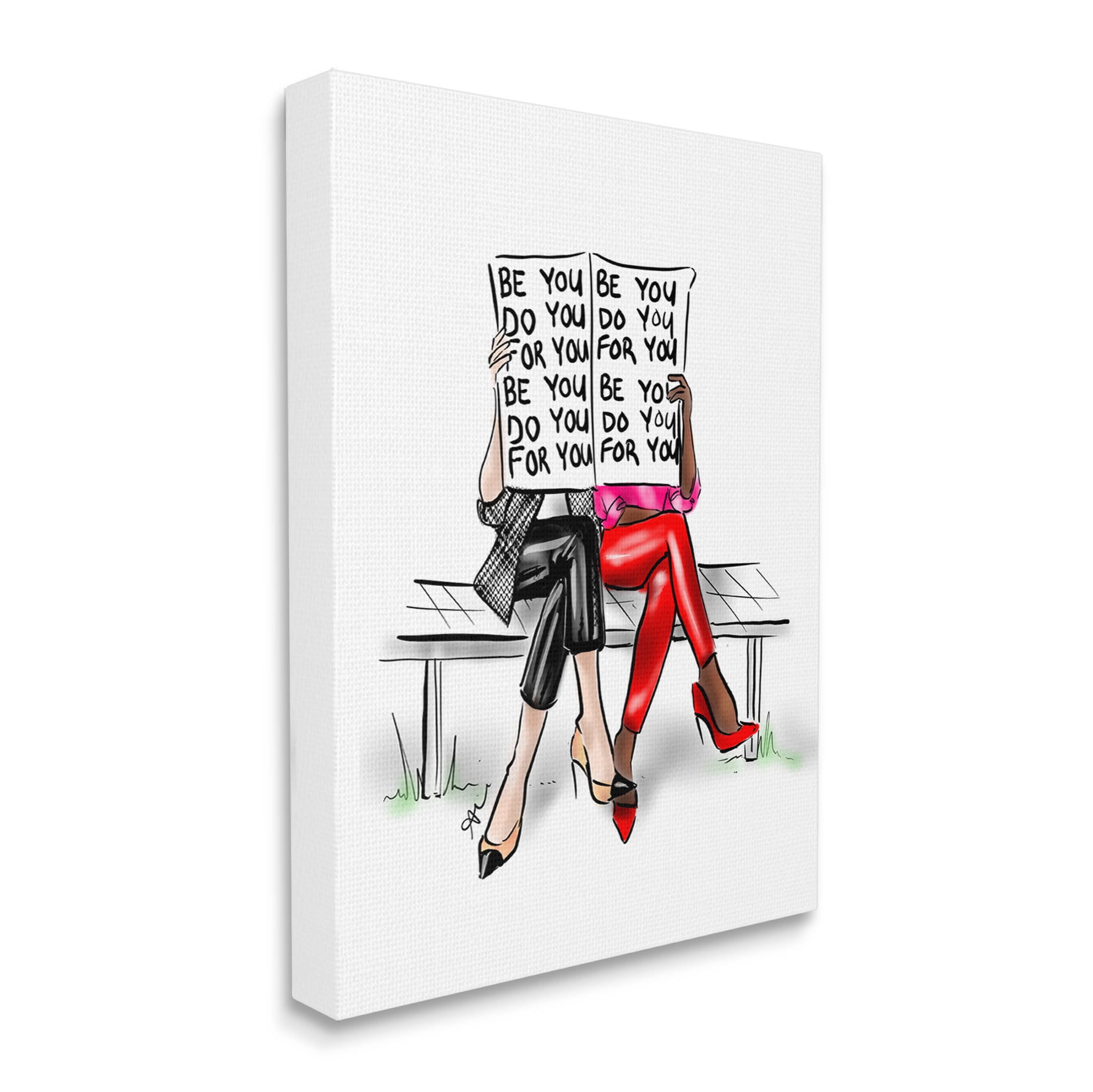 Stupell Industries Be You Confidence Phrase Graphic Art Gallery Wrapped Canvas Print Wall Art, Design by Alison Petrie